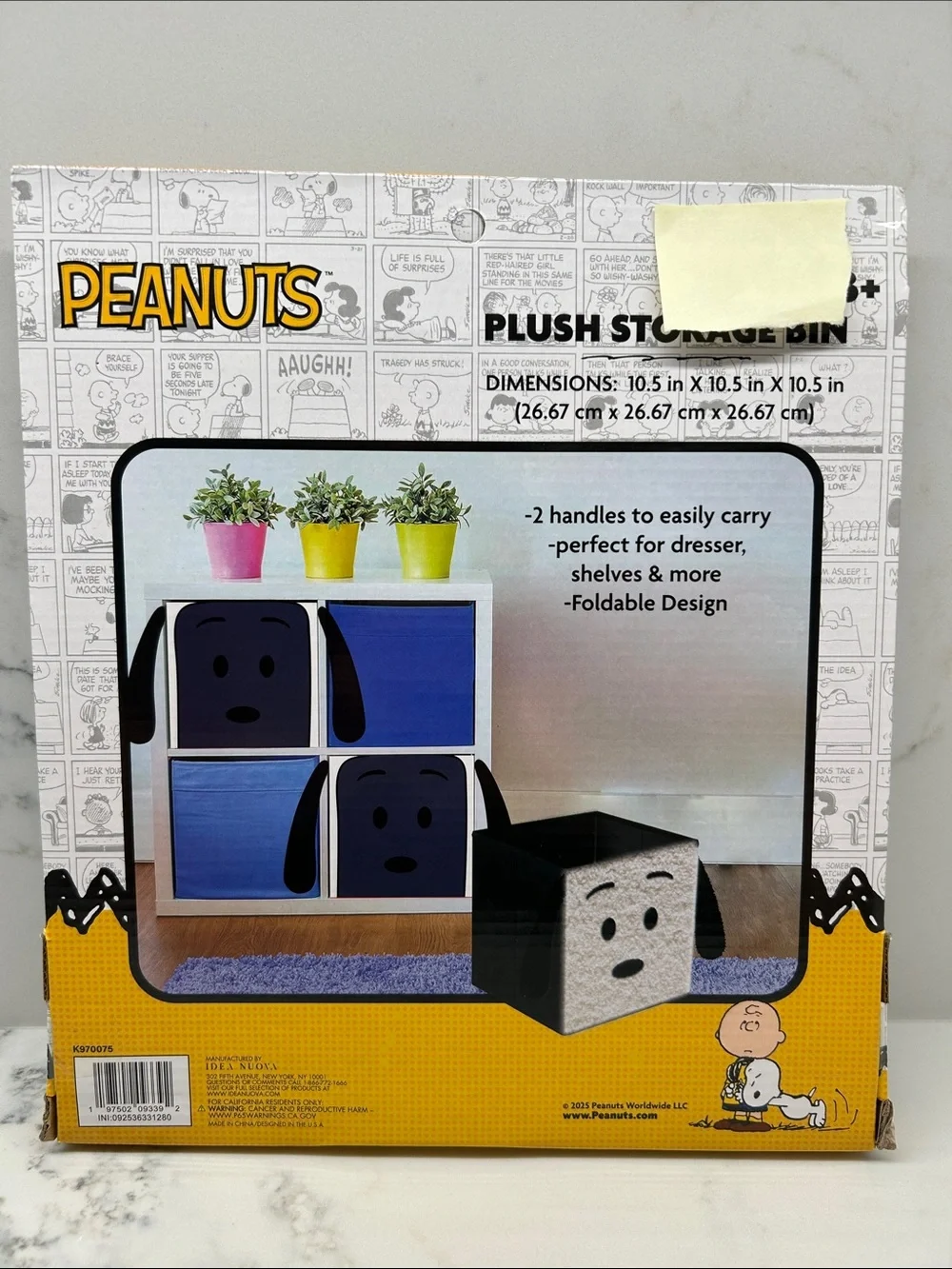 Peanuts Snoopy Foldable Plush Storage Bin with Ears